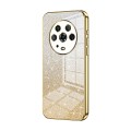 For Honor Magic4 Gradient Glitter Powder Electroplated Phone Case(Gold)