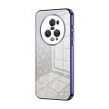For Honor Magic5 Pro Gradient Glitter Powder Electroplated Phone Case(Purple)