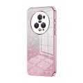 For Honor Magic5 Pro Gradient Glitter Powder Electroplated Phone Case(Pink)