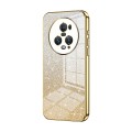 For Honor Magic5 Pro Gradient Glitter Powder Electroplated Phone Case(Gold)