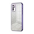 For Honor V30 Gradient Glitter Powder Electroplated Phone Case(Purple)