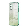 For Honor V30 Gradient Glitter Powder Electroplated Phone Case(Green)