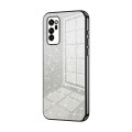 For Honor V30 Gradient Glitter Powder Electroplated Phone Case(Black)