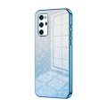 For Honor V30 Pro Gradient Glitter Powder Electroplated Phone Case(Blue)