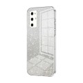For Honor V30 Pro Gradient Glitter Powder Electroplated Phone Case(Transparent)