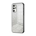 For Honor V30 Pro Gradient Glitter Powder Electroplated Phone Case(Black)