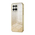 For Honor X8 5G / X6 / X6s Gradient Glitter Powder Electroplated Phone Case(Gold)