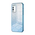 For Honor X10 Gradient Glitter Powder Electroplated Phone Case(Blue)