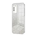 For Honor X10 Gradient Glitter Powder Electroplated Phone Case(Transparent)