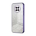 For Honor X20 Gradient Glitter Powder Electroplated Phone Case(Purple)