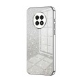 For Honor X20 Gradient Glitter Powder Electroplated Phone Case(Silver)