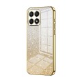 For Honor X30i Gradient Glitter Powder Electroplated Phone Case(Gold)