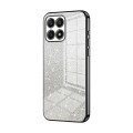 For Honor X30i Gradient Glitter Powder Electroplated Phone Case(Black)