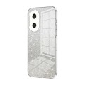 For Honor X40i / Play 7T Pro Gradient Glitter Powder Electroplated Phone Case(Transparent)