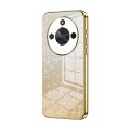For Honor X50 Gradient Glitter Powder Electroplated Phone Case(Gold)