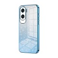 For Honor X50i / 90 Lite Gradient Glitter Powder Electroplated Phone Case(Blue)