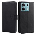 For Xiaomi Redmi Note 13 4G Calf Texture Buckle Flip Leather Phone Case(Black)