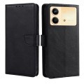 For Xiaomi Redmi Note 13R Pro 5G Calf Texture Buckle Flip Leather Phone Case(Black)