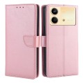 For Xiaomi Redmi Note 13R Pro 5G Calf Texture Buckle Flip Leather Phone Case(Rose Gold)
