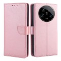 For Xiaomi 14 Ultra Calf Texture Buckle Flip Leather Phone Case(Rose Gold)