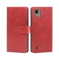 For Nokia C110 4G Calf Texture Buckle Flip Leather Phone Case(Red)