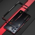 For ZTE nubia Red Magic 9 Pro/9 Pro+ Aurora Series Metal Frame Phone Case(Black Red)