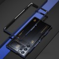 For ZTE nubia Red Magic 9 Pro/9 Pro+ Aurora Series Metal Frame Phone Case(Black Blue)