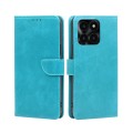 For Honor X6a 4G Calf Texture Buckle Flip Leather Phone Case(Light Blue)