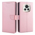 For Honor Magic6 Calf Texture Buckle Flip Leather Phone Case(Rose Gold)