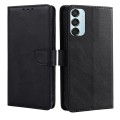 For Samsung Galaxy M15 5G Calf Texture Buckle Flip Leather Phone Case(Black)