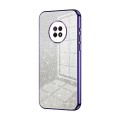 For Huawei Enjoy 20 Plus Gradient Glitter Powder Electroplated Phone Case(Purple)