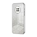 For Huawei Enjoy 20 Plus Gradient Glitter Powder Electroplated Phone Case(Silver)