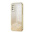 For Huawei Enjoy 20 Pro / Enjoy Z 5G Gradient Glitter Powder Electroplated Phone Case(Gold)
