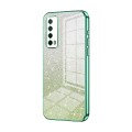 For Huawei Enjoy 20 SE / Y7a Gradient Glitter Powder Electroplated Phone Case(Green)