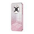 For Huawei Mate 40 Gradient Glitter Powder Electroplated Phone Case(Pink)