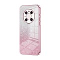 For Huawei Mate 40 Pro Gradient Glitter Powder Electroplated Phone Case(Pink)