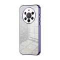 For Huawei Mate 40 Pro+ Gradient Glitter Powder Electroplated Phone Case(Purple)