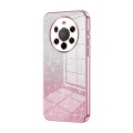 For Huawei Mate 40 Pro+ Gradient Glitter Powder Electroplated Phone Case(Pink)