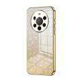 For Huawei Mate 40 Pro+ Gradient Glitter Powder Electroplated Phone Case(Gold)