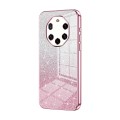 For Huawei Mate 40 RS  Gradient Glitter Powder Electroplated Phone Case(Pink)