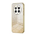 For Huawei Mate 50 Pro Gradient Glitter Powder Electroplated Phone Case(Gold)