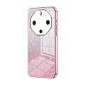 For Huawei Mate 60 RS Ultimate Gradient Glitter Powder Electroplated Phone Case(Pink)