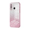 For Huawei nova 4e / P30 lite Gradient Glitter Powder Electroplated Phone Case(Pink)