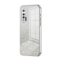 For Huawei nova 6 Gradient Glitter Powder Electroplated Phone Case(Silver)