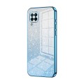 For Huawei nova 6 SE / P40 lite 4G Gradient Glitter Powder Electroplated Phone Case(Blue)