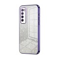 For Huawei nova 7 Gradient Glitter Powder Electroplated Phone Case(Purple)