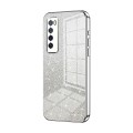 For Huawei nova 7 Gradient Glitter Powder Electroplated Phone Case(Silver)