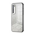 For Huawei nova 7 Gradient Glitter Powder Electroplated Phone Case(Black)