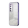 For Huawei nova 7 Pro Gradient Glitter Powder Electroplated Phone Case(Purple)