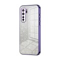 For Huawei nova 7 SE / P40 lite 5G Gradient Glitter Powder Electroplated Phone Case(Purple)
